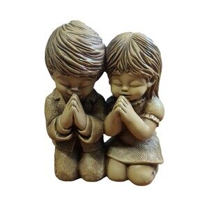 Vintage 1980's  Fannykins Praying Together Statue Created By Bill Mack